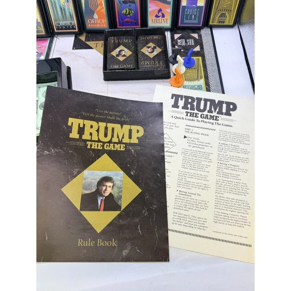 Vintage 1989 Milton Bradley TRUMP The Game Property Real Estate : Complete
